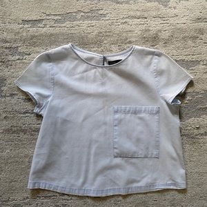 light washed blue zara top